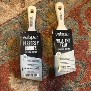 Wall and Trim Brush Set - Natural Wood Handle